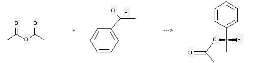 (S)-(-)-sec-Phenethyl alcohol can be used to produce (S)-1-acetoxy-1-phenyl-ethane at the temperature of 0 °C